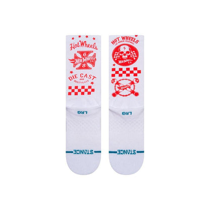 Stance Sock Hot Wheels Fade Kids White