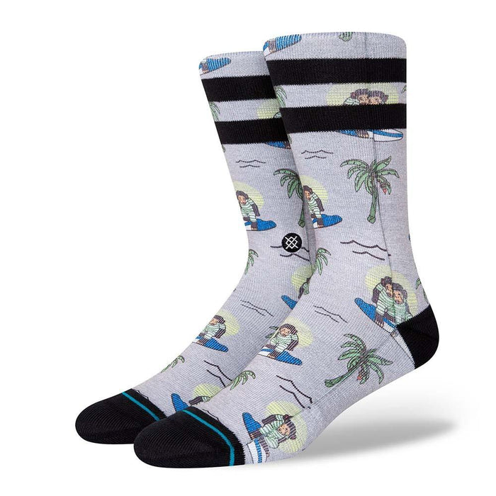 Stance Sock Surfing Monkey Men Grey