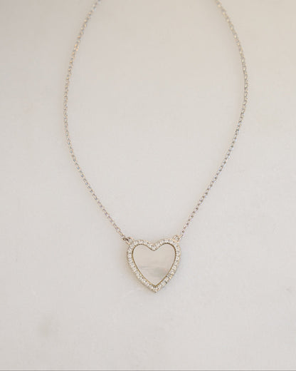 Mother of Pearl Heart Necklace