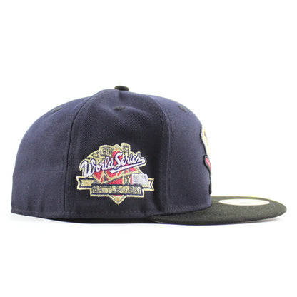 Stomper Oakland Athletics 1989 World Series New Era 59Fifty Fitted Hat (Navy Black Gray Under Brim)