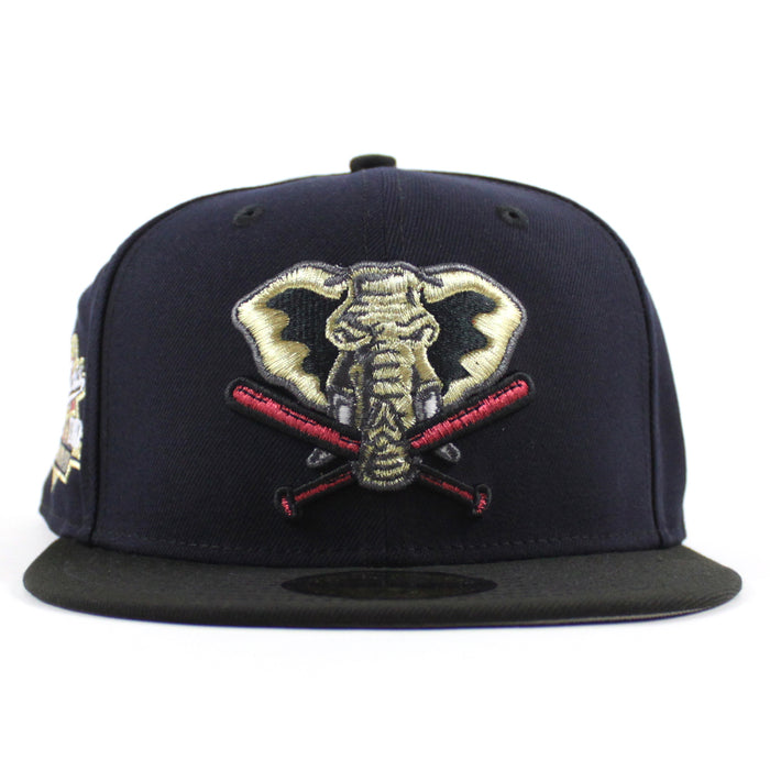 Stomper Oakland Athletics 1989 World Series New Era 59Fifty Fitted Hat (Navy Black Gray Under Brim)