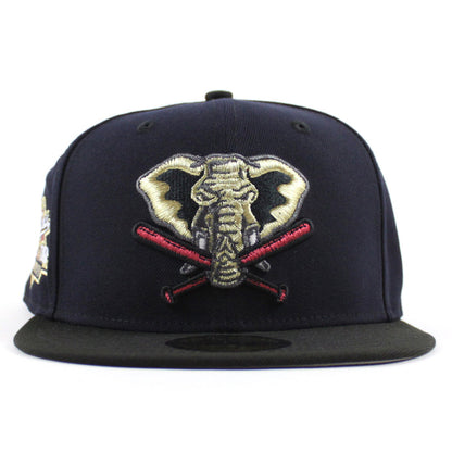 Stomper Oakland Athletics 1989 World Series New Era 59Fifty Fitted Hat (Navy Black Gray Under Brim)