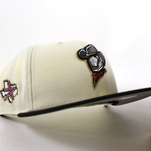 Sugar Land Space Cowboys Astros Patch New Era 59Fifty Fitted Cap (Chrome White Black Gray Under Brim)