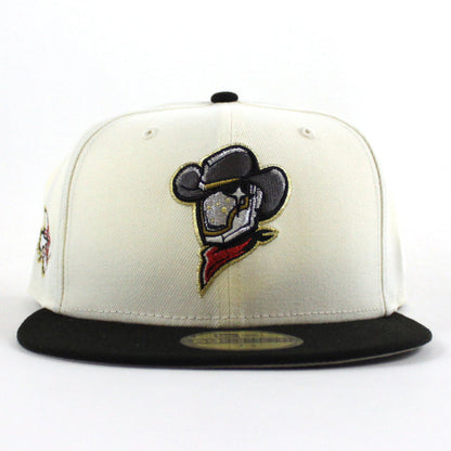 Sugar Land Space Cowboys Astros Patch New Era 59Fifty Fitted Cap (Chrome White Black Gray Under Brim)
