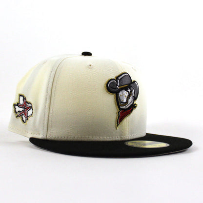 Sugar Land Space Cowboys Astros Patch New Era 59Fifty Fitted Cap (Chrome White Black Gray Under Brim)