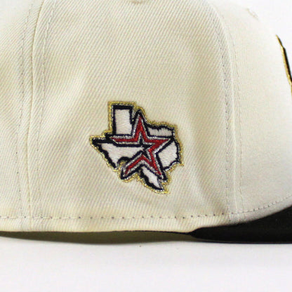Sugar Land Space Cowboys Astros Patch New Era 59Fifty Fitted Cap (Chrome White Black Gray Under Brim)