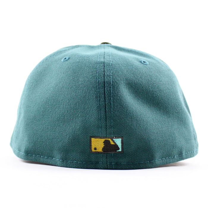 Tampa Bay Devil Rays 1998 Inaugural Season New Era 59Fifty Fitted Hat (Pine Green Black Gray UnderBrim)