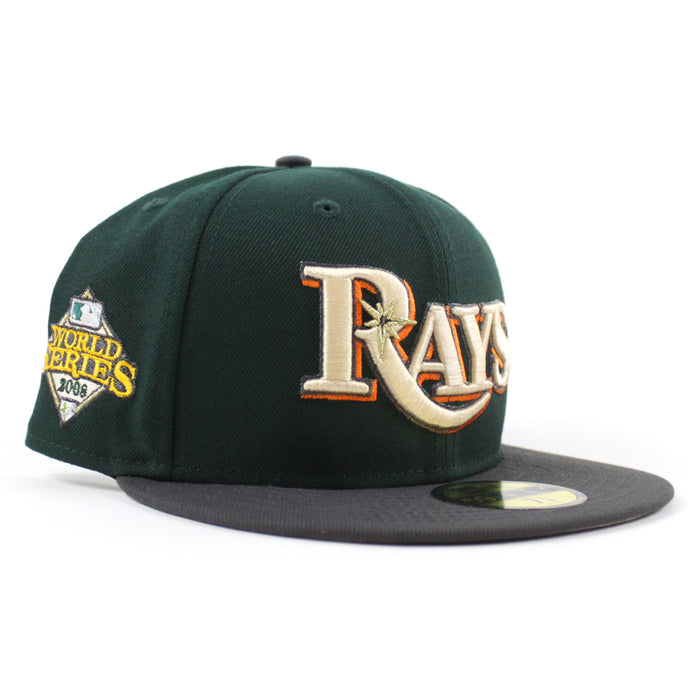 Tampa Bay Devil Rays 2008 World Series New Era 59Fifty Fitted Hat (Green Graphite Gray UnderBrim)