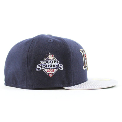 Tampa Bay Devil Rays 2008 World Series New Era 59Fifty Fitted Hat (Night Shift Navy Silver Green UnderBrim)