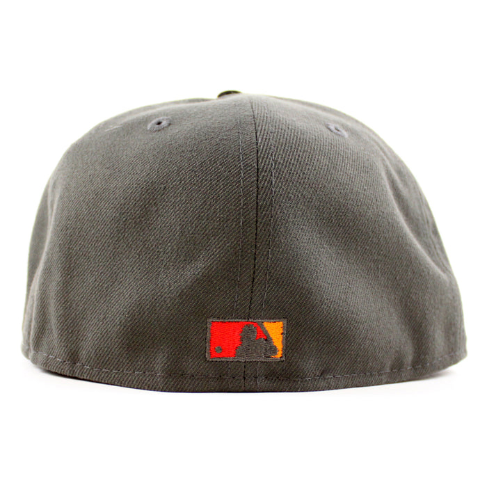 Tampa Bay Devil Rays Inaugural Season 1998 New Era 59Fifty Fitted Hat (Pewter Black Pinot UnderBrim)