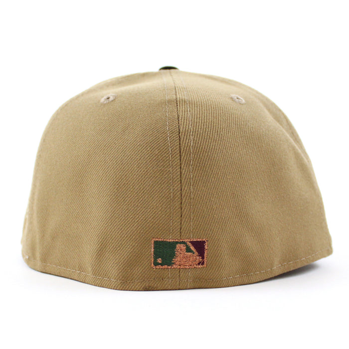 Tampa Bay Devil Rays Inaugural Season New Era 59Fifty Fitted Hat (Khaki Black Green Under Brim)