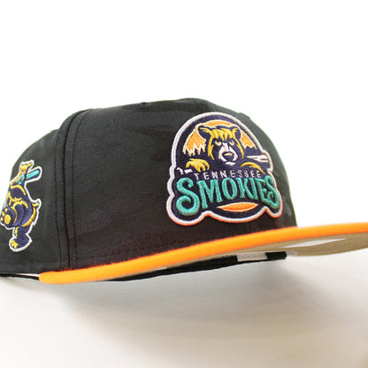 TENNESSEE SMOKIES BATTING BEAR New Era 59Fifty Fitted Hat (TONAL CAMO HUNTER FLAME KHAKI Under Brim)