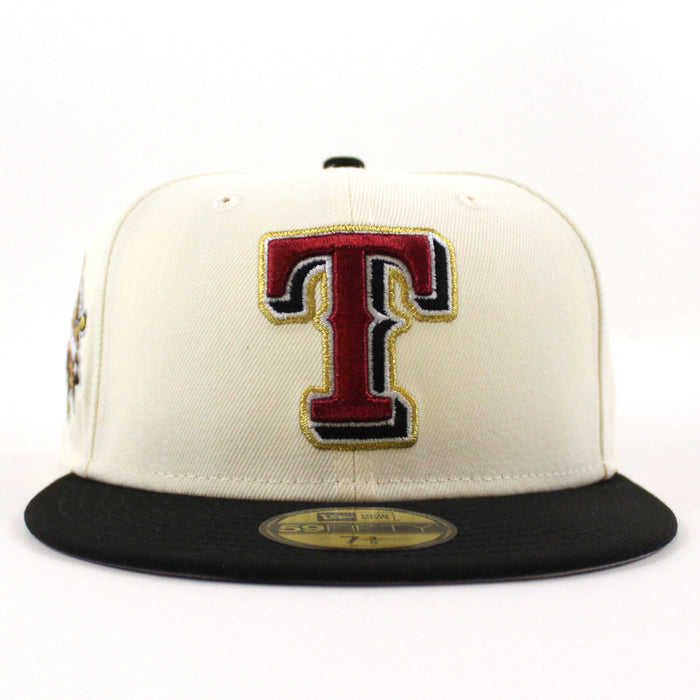 Texas Rangers 1995 All Star Game New Era 59Fifty Fitted Hat (Chrome Black Gray Under Brim)