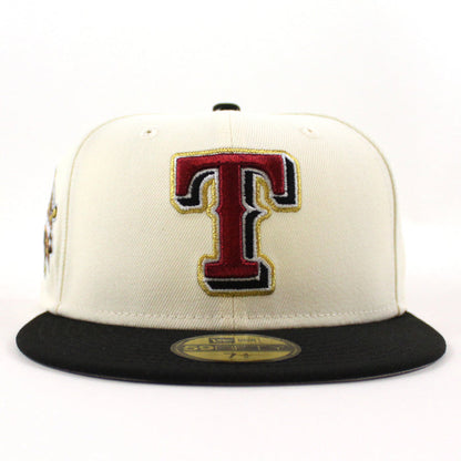 Texas Rangers 1995 All Star Game New Era 59Fifty Fitted Hat (Chrome Black Gray Under Brim)