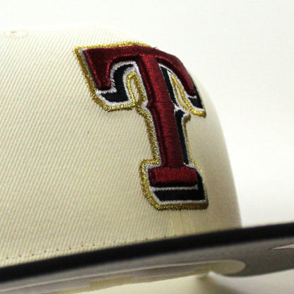 Texas Rangers 1995 All Star Game New Era 59Fifty Fitted Hat (Chrome Black Gray Under Brim)