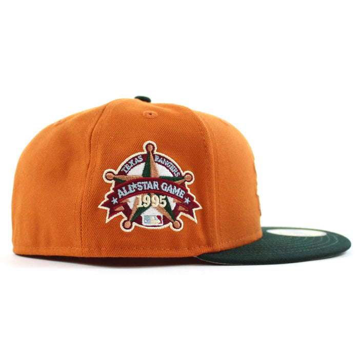 Texas Rangers 1995 All Star Game New Era 59Fifty Fitted Hat (Fight Orange Green Gray Under Brim)