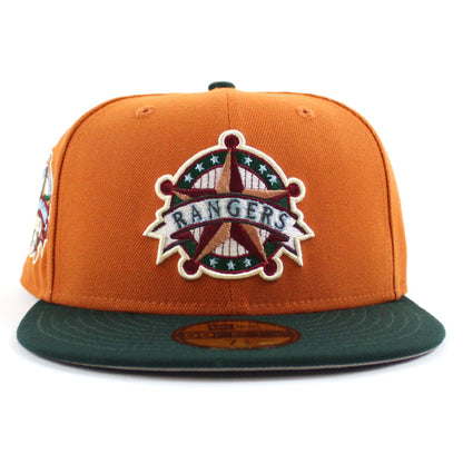 Texas Rangers 1995 All Star Game New Era 59Fifty Fitted Hat (Fight Orange Green Gray Under Brim)
