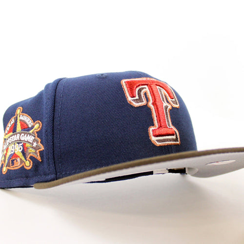 Texas Rangers 1995 All Star Game New Era 59Fifty Fitted Hat (OceanSide Walnut Gray Under Brim)