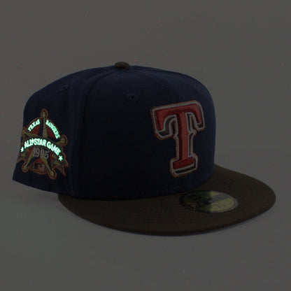 Texas Rangers 1995 All Star Game New Era 59Fifty Fitted Hat (OceanSide Walnut Gray Under Brim)