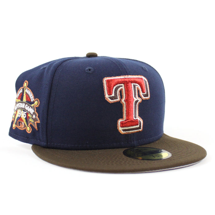 Texas Rangers 1995 All Star Game New Era 59Fifty Fitted Hat (OceanSide Walnut Gray Under Brim)