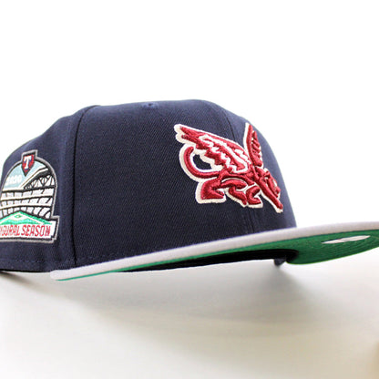 Texas Rangers 20 Inaugural Season New Era 59Fifty Fitted Hat (Navy Gray Green Under Brim)