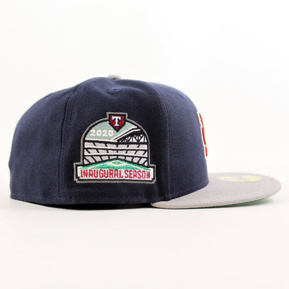 Texas Rangers 20 Inaugural Season New Era 59Fifty Fitted Hat (Navy Gray Green Under Brim)