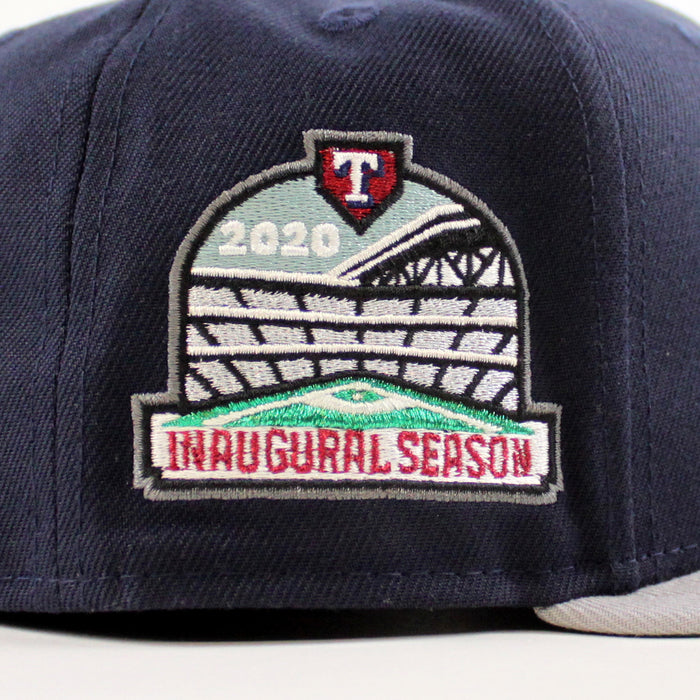 Texas Rangers 20 Inaugural Season New Era 59Fifty Fitted Hat (Navy Gray Green Under Brim)