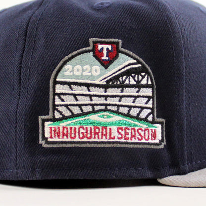 Texas Rangers 20 Inaugural Season New Era 59Fifty Fitted Hat (Navy Gray Green Under Brim)