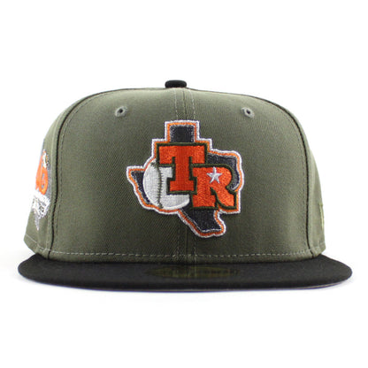 Texas Rangers 40th Anniversary New Era 59Fifty Fitted Hat (Olive Green Black Gray Under Brim)