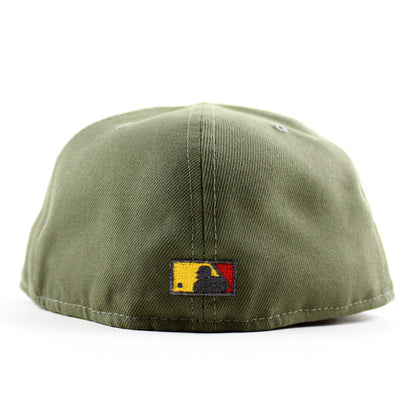 Texas Rangers 40th Anniversary New Era 59Fifty Fitted Hat (Olive Green Walnut Gray Under Brim)