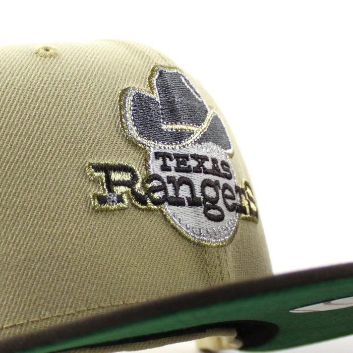 Texas Rangers 40th Anniversary New Era 59Fifty Fitted Hat (Vegas Gold Walnut Kelly Green Under Brim)