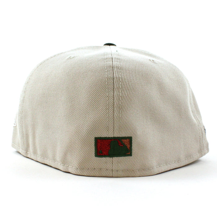 Texas Rangers 50th Anniversary New Era 59Fifty Fitted Hat (GITD Stone SeaWeed Pinot Under Brim)