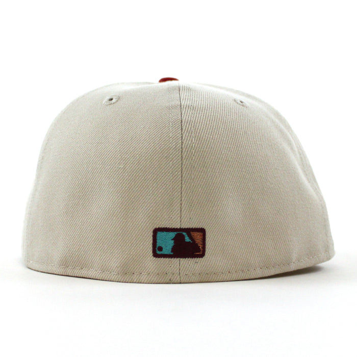 Texas Rangers 50th Anniversary New Era 59Fifty Fitted Hat (Stone Pinot Gray Under Brim)