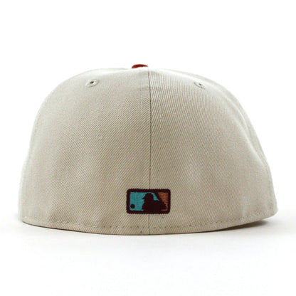 Texas Rangers 50th Anniversary New Era 59Fifty Fitted Hat (Stone Pinot Gray Under Brim)