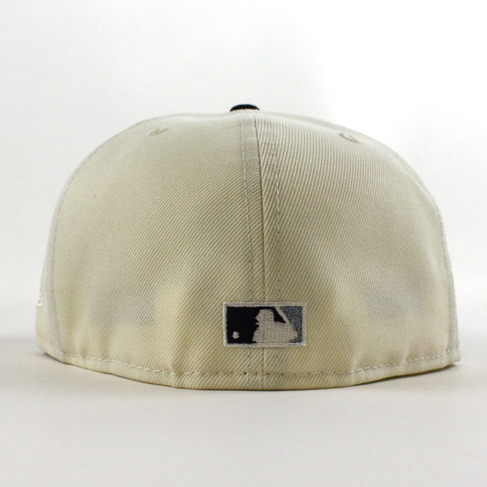 Texas Rangers Rangers Stadium New Era 59Fifty Fitted Hat (Chrome White Navy Silver Under Brim)
