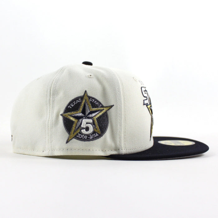 TEXAS STARS AMERICAN HOCKEY LEAGUE 5TH Anniversary New Era 59Fifty Fitted Hat (Chrome White Navy Green Under Brim)