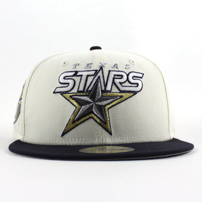 TEXAS STARS AMERICAN HOCKEY LEAGUE 5TH Anniversary New Era 59Fifty Fitted Hat (Chrome White Navy Green Under Brim)