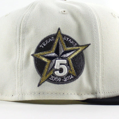 TEXAS STARS AMERICAN HOCKEY LEAGUE 5TH Anniversary New Era 59Fifty Fitted Hat (Chrome White Navy Green Under Brim)
