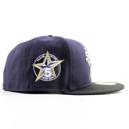 TEXAS STARS AMERICAN HOCKEY LEAGUE 5TH Anniversary New Era 59Fifty Fitted Hat (Navy Black Green Under Brim)