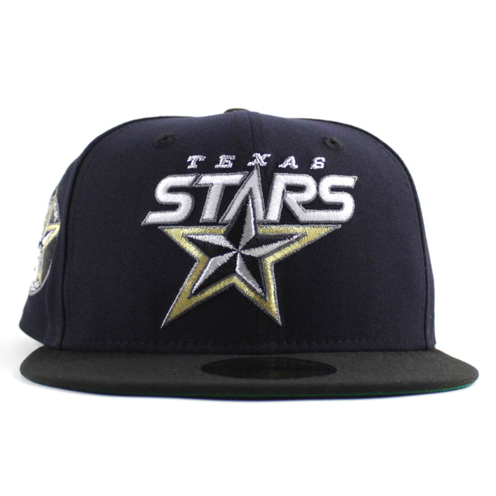 TEXAS STARS AMERICAN HOCKEY LEAGUE 5TH Anniversary New Era 59Fifty Fitted Hat (Navy Black Green Under Brim)