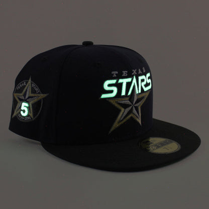 TEXAS STARS AMERICAN HOCKEY LEAGUE 5TH Anniversary New Era 59Fifty Fitted Hat (Navy Black Green Under Brim)