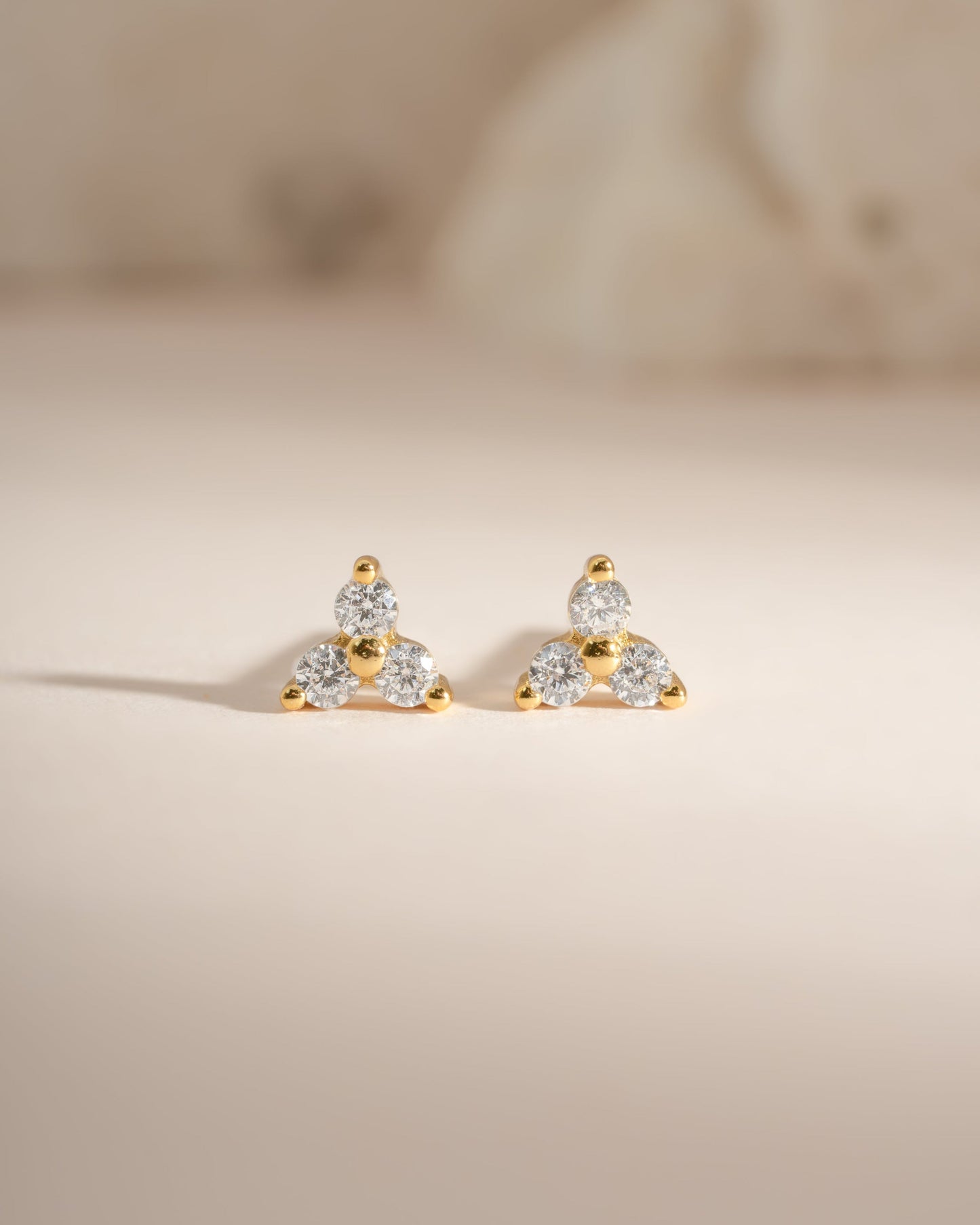 Three Stone CZ Studs
