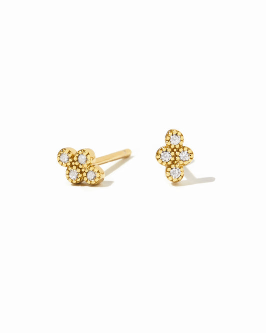 Tiny 4 Stone CZ Studs