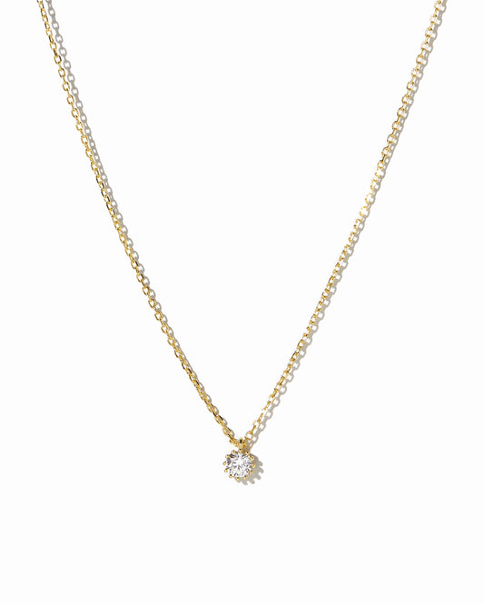 Tiny Bezel Pendant Necklace
