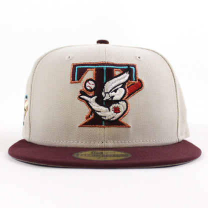 Toronto Blue Jays 20th Anniversary New Era 59Fifty Fitted Hat (Stone Maroon Gray Under Brim)