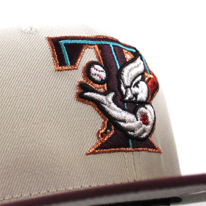 Toronto Blue Jays 20th Anniversary New Era 59Fifty Fitted Hat (Stone Maroon Gray Under Brim)