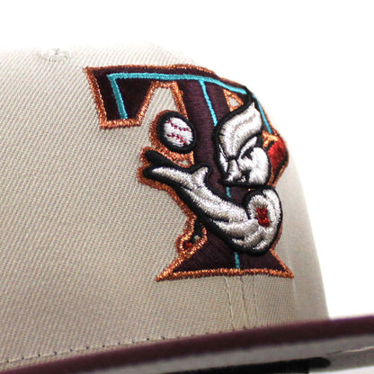Toronto Blue Jays 20th Anniversary New Era 59Fifty Fitted Hat (Stone Maroon Gray Under Brim)