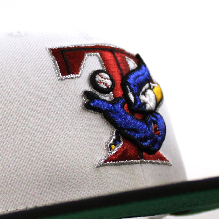 Toronto Blue Jays 25th Anniversary New Era 59Fifty Fitted Hat (White Black Green Under Brim)