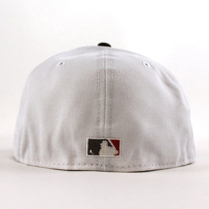 Toronto Blue Jays 25th Anniversary New Era 59Fifty Fitted Hat (White Black Green Under Brim)