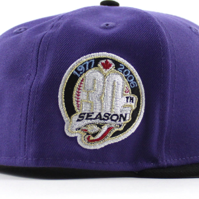 Toronto Blue Jays 30th Anniversary New Era 59Fifty Fitted Hat (Orchid Black Gray Under Brim)